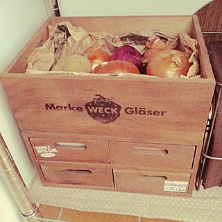 キッチン/野菜ストック/英字ペーパー/ナチュラルキッチン/salut!のインテリア実例 - 2015-11-04 10:29:18