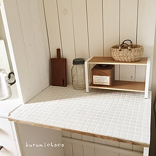 キッチン/キッチン改造中/キッチン棚DIY/食器棚ぺイント/板壁DIY...などのインテリア実例 - 2017-04-07 17:45:07