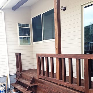 部屋全体/ウッドデッキ/新居建築中のインテリア実例 - 2015-09-10 19:20:03