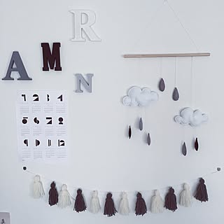 雲のモビール 10分でできるのインテリア実例 Roomclip ルームクリップ