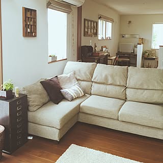 部屋全体/ソファー/雑貨好き/ナチュラルインテリア/古物好き...などのインテリア実例 - 2015-06-25 13:33:15