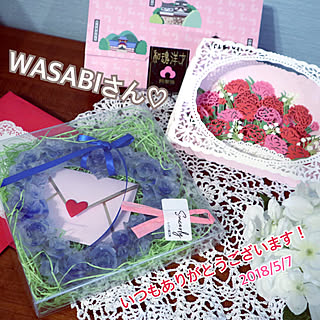部屋全体/WASABIさんありがとう/枯れないリース/フォロー&いいね ありがとうございます♡/介護してても素敵な家にしたい...などのインテリア実例 - 2018-05-11 02:27:19