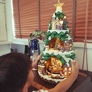 在庫処分特価 クリスマス オルゴール 飾り 置物 サンタさんのおもちゃ屋さん 8曲 クリスマス