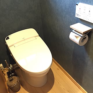 バス/トイレ/ペーパーホルダー/ヴィンテージ壁紙/IKEAのインテリア実例 - 2015-09-01 09:21:00