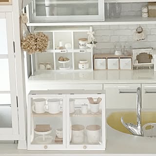 キッチン/やっぱり白/2016.6.3/白がスキ♡/白×木が好き♪...などのインテリア実例 - 2016-06-03 05:43:33