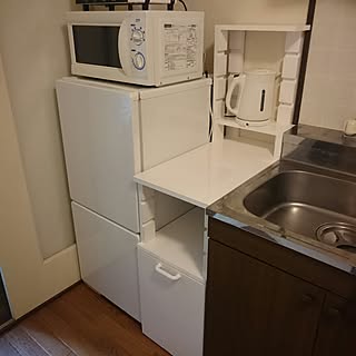 Diy 冷蔵庫横のインテリア 手作りの実例 Roomclip ルームクリップ