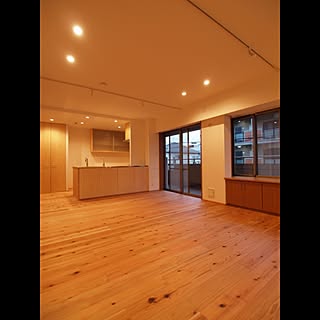 部屋全体/杉床と広々とした造作キッチンのある部分リフォーム/リビング/ダイニング/キッチン...などのインテリア実例 - 2017-04-16 01:00:45