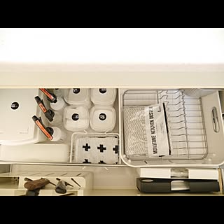 キッチン/引き出し収納/モノトーン/モノトーン収納/白黒...などのインテリア実例 - 2016-12-12 16:17:50