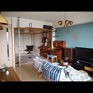 部屋全体/北欧ヴィンテージ家具/北欧ヴィンテージ照明/北欧ヴィンテージ/ファルコンチェア...などのインテリア実例 - 2017-05-13 15:28:22