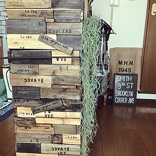 机/男前も西海岸風も好き/キッチンカウンターDIY/男前もナチュラルも好き/山善収納部...などのインテリア実例 - 2018-03-11 12:08:31