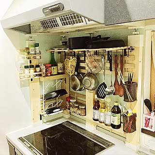 調味料棚 2 4材のインテリア実例 Roomclip ルームクリップ