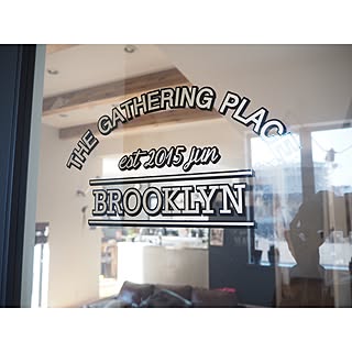 カフェ風 カッティングステッカーのおしゃれなインテリア 部屋 家具の実例 Roomclip ルームクリップ