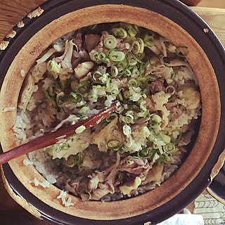 キッチン/舞茸と豚肉の炊き込みご飯♡/長谷園の土鍋/京都の家/二住生活のインテリア実例 - 2018-08-26 09:31:51