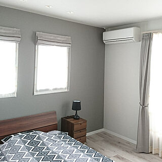 寝室 グレーのカーテンのインテリア実例 Roomclip ルームクリップ
