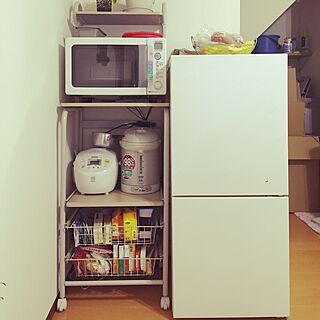 冷蔵庫 1Rのインテリア・レイアウト実例 ｜ RoomClip（ルームクリップ）