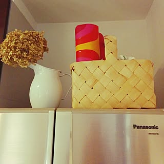 キッチン/ふきん収納/かご/冷蔵庫の上/マリメッコ...などのインテリア実例 - 2015-02-11 08:10:50