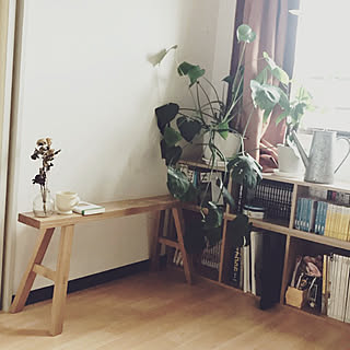 無垢材ベンチ オーク材 大のインテリア実例 Roomclip ルームクリップ