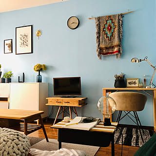 壁紙/無言でフォローすみません(＞人＜;)/ブルー/グリーンのある暮らし/一人暮らし...などのインテリア実例 - 2019-09-05 08:22:04