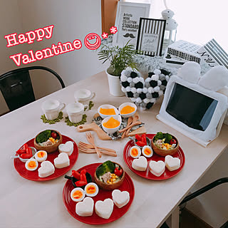 キッチン/ハートいっぱい/バレンタイン朝ごはん/バレンタイン/朝ごはん...などのインテリア実例 - 2019-02-14 07:57:47