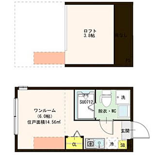 ロフト 狭い部屋のインテリア実例 Roomclip ルームクリップ