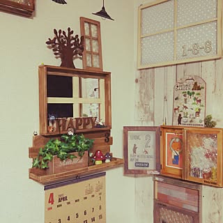 壁/天井/みなさんありがとう♡/いいね✧ありがとうございます♡/セリア/パタパタ扉...などのインテリア実例 - 2017-04-23 21:05:24