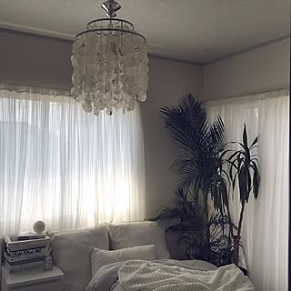 ベッド周り/観葉植物/IKEA/モノトーン/北欧のインテリア実例 - 2016-05-19 20:28:25