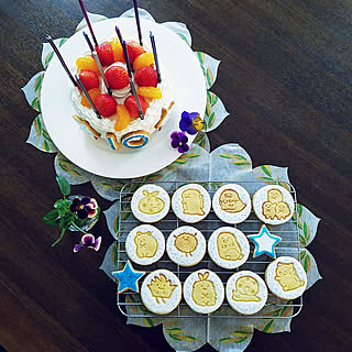 キッチン/お誕生日ケーキ/10歳バースデー/アイシングクッキー/手作り...などのインテリア実例 - 2020-01-23 14:47:43