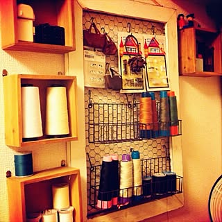 壁/天井/手芸用品/100均/セリアのインテリア実例 - 2012-06-15 23:08:59