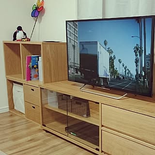 無印良品 オーク材avラックのインテリア実例 Roomclip ルームクリップ