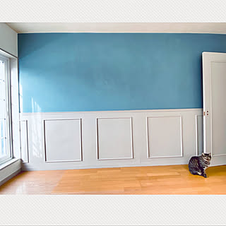腰壁diy クロス張替えのインテリア 手作りの実例 Roomclip ルームクリップ
