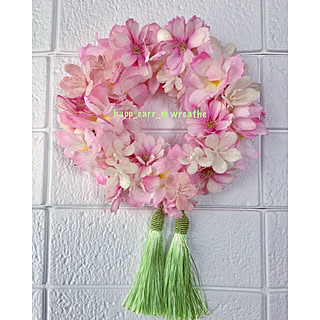 ひな祭りインテリア/ハンドメイド/DIY/カフェ風/フェイクグリーン...などのインテリア実例 - 2020-01-23 17:29:56