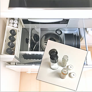 コンロ横収納/キッチン/キッチン収納/整理収納/整理整頓...などのインテリア実例 - 2019-10-13 22:11:30