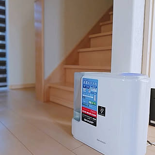 玄関/入り口/加湿器/プラズマクラスター7000/ハイブリッド式/階段登り口...などのインテリア実例 - 2019-12-19 14:12:49
