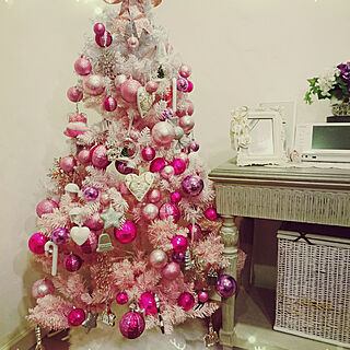 ピンククリスマスツリーのインテリア実例 Roomclip ルームクリップ