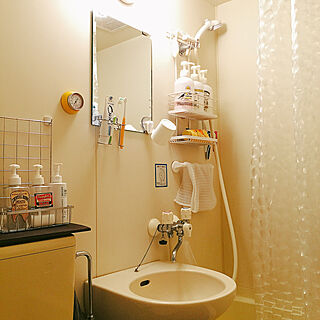 シャワーカーテンのおしゃれなアレンジ 飾り方のインテリア実例 Roomclip ルームクリップ
