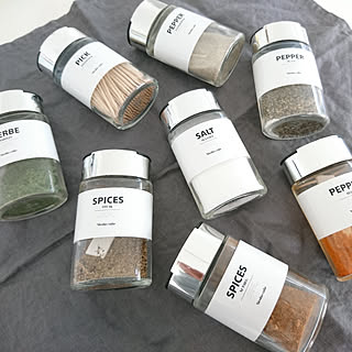 キッチン/モノトーンインテリア/モノトーン/ニトリ/スパイスボトル...などのインテリア実例 - 2018-10-27 22:26:23