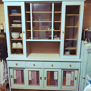 古い食器棚をリメイクのインテリア実例 Roomclip ルームクリップ