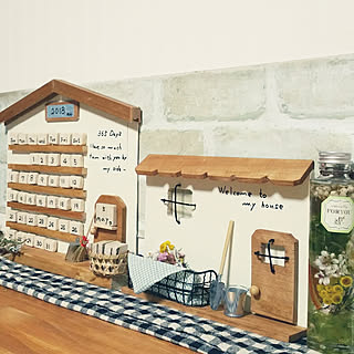 机/お家シリーズの新作/お家型オブジェ♪/ミニスコップ/ミニほうき&ちりとり...などのインテリア実例 - 2018-05-30 21:23:34