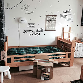 ベッド周り 二段ベッドを一段ずつにのインテリア実例 Roomclip ルームクリップ