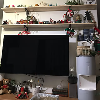 TV上の棚DIY/クリスマス/みなさんのお部屋まわれなくてごめんなさい/RCの出会いに感謝♡/いいね！ありがとうございます♪...などのインテリア実例 - 2019-11-21 07:29:48