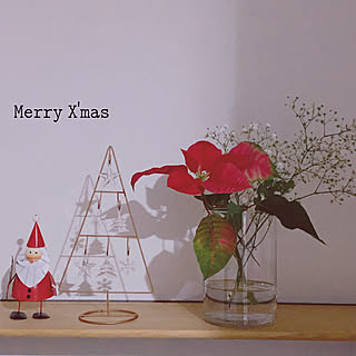 冷たい空気/陰影が好き/ブリキのサンタさん/フラワーベース/クリスタルオーナメント...などのインテリア実例 - 2019-11-24 00:36:04