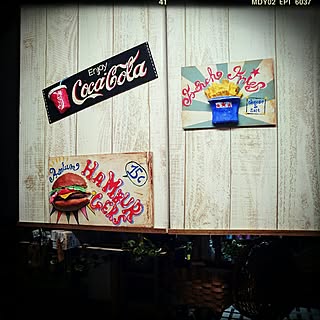 キッチン/いいね、フォロー本当に感謝です♡/アメリカン雑貨/レトロ看板/カフェ風インテリア...などのインテリア実例 - 2016-08-04 11:45:28