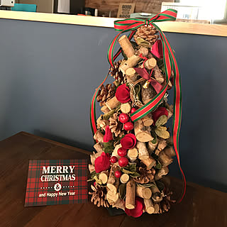 机/自然素材/クリスマスツリー/ダイニング/クリスマス...などのインテリア実例 - 2017-12-19 09:39:04