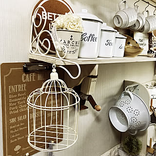 アイアン/鳥かご/ダイソー/ホワイトインテリア/ワイヤー...などのインテリア実例 - 2020-01-24 09:55:21