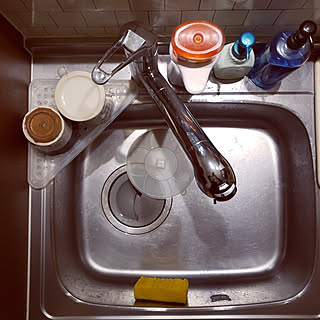 キッチン/スポンジ置き場/d-room/1人暮らし/一人暮らし...などのインテリア実例 - 2020-01-23 20:18:03