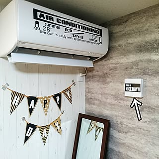 エアコンステッカーのインテリア実例 Roomclip ルームクリップ