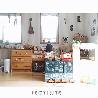 おもちゃ収納/無印良品/IKEA/キッズスペース (リビング)/キッズカフェ...などのインテリア実例 - 2016-05-19 15:04:31