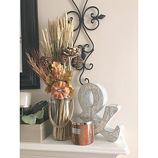 壁/天井/秋/Fireplace/pumpkins/American...などのインテリア実例 - 2017-10-10 09:10:35