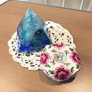 部屋全体/クロスステッチ/オルゴリヒト/Sincerely/WASABIさんありがとうのインテリア実例 - 2017-04-25 12:57:20