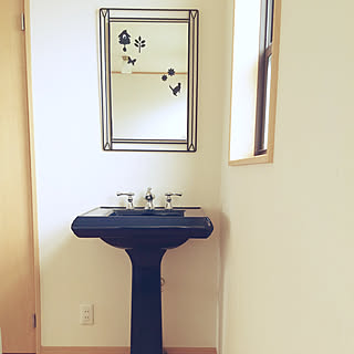 二階の洗面台/KOHLER/洗面所/❤︎いいね ありがとうございます!/ネイビー...などのインテリア実例 - 2018-05-04 23:06:01